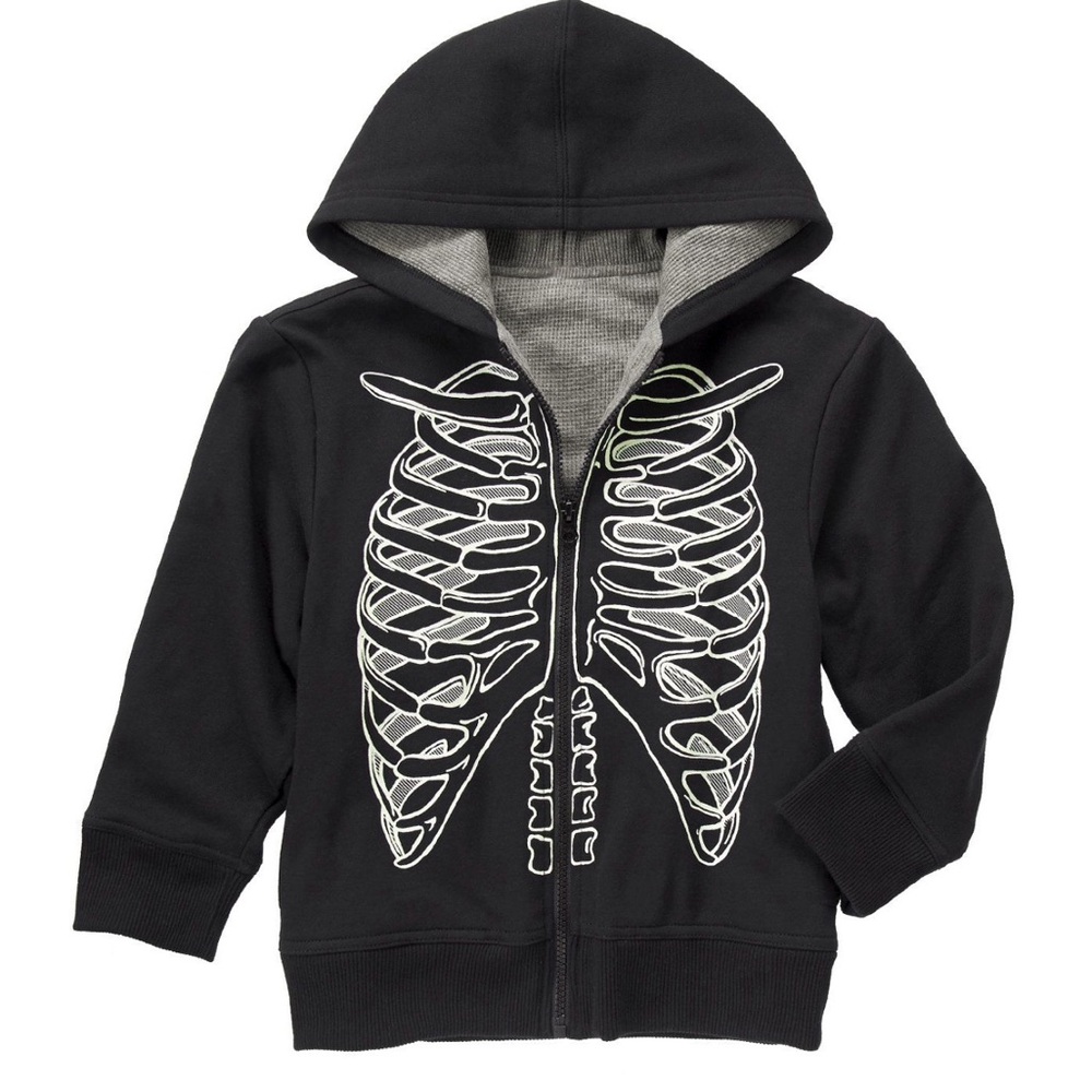 Crazy 8. Skeleton Ribcage Hoodie. Size XS. Good Condition.